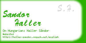 sandor haller business card