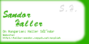 sandor haller business card